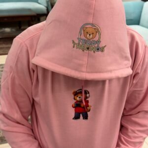 Teddy Trends Gamer Bear Hoodie – Pink