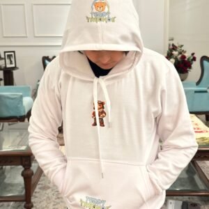Teddy Trendz – Aviator Teddy Premium White Hoodie